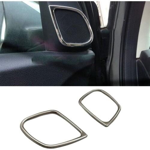 Inner stick A column Audio Speak Cover Window Windshield Side triangle lamp trim 2pcs For Honda CRV CR-V 2015 2016