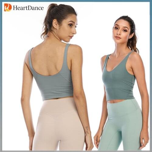 Lulu Women Top Padded Yoga-Bra Back-Fitness Sexy Quick-Dry Running Sports-Vest Fabric Skin-friendly Gym Top