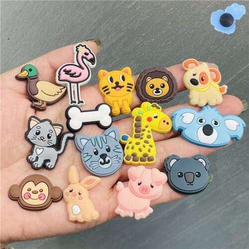 1Pcs Animals Cat Dog Unicorn PVC Shoe Charms Shoe Accessories Decoration Diy Wristbands Shoes Kids X-MAS Party Gift
