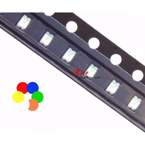 100PCS 0805 led full range High light SMD LED Light-emitting Diode white/yellow/blue/green/orange/red