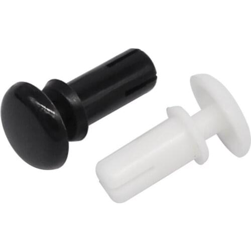 100pcs Diameter 3.6mm R Type Expansion Rivet Nut Nylon Plastic Buckle Clip for Computer PCB Mother Board Black White