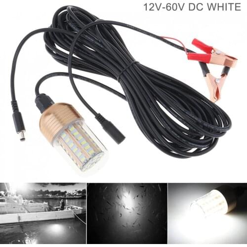 30W 12V-60V Fishing White Light 108pcs 2835 LED Underwater Fishing Light/Lures Fish Finder Lamp Attracts Prawns / Squid / Krill