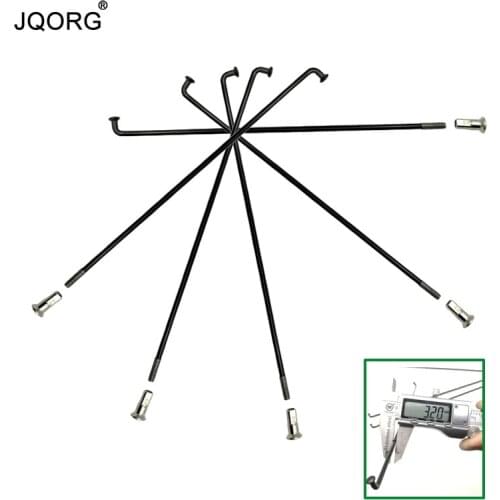 40 Pieces A Lot 10G 3.2 mm 304 Stainless Steel Material Black Color Electric Motorcycle Wheel Spokes Match With Sliver Brass Cap