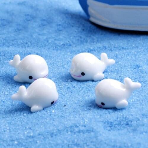 5 Pcs Kawaii Mini Sheep Dolphins Animals Home Micro Fairy Garden Figurines Miniatures Home Garden Decor DIY Accessories