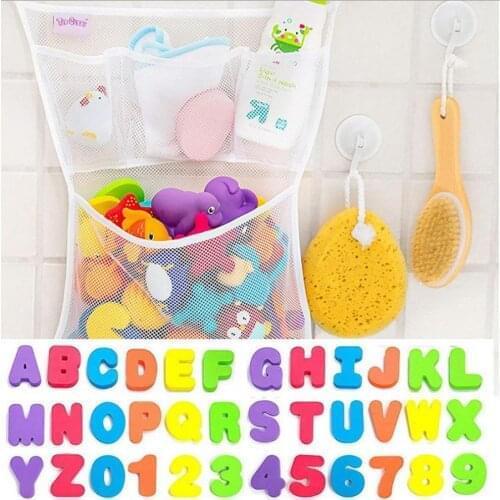 50set 36pcs/Set Alphanumeric Letter Puzzle Soft EVA Water Toys For Bathroom Early Educational Suction Up Toy
