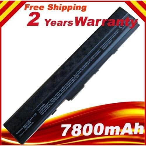 7800mAh laptop battery for ASUS k42j k42f k42jr k42d k42jc k42jf k42jb K52 K52D K52DE K52DR K52DY K52EQ K52JT K52F free ahipping