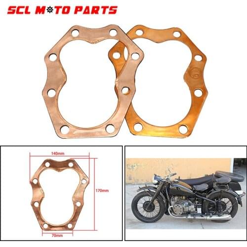 ALconstar-1Pair For K750 Ural Cylinder Head Pure Copper Gaskets For BMW M1/M72/R71 Suit Bavarian Motor Parts