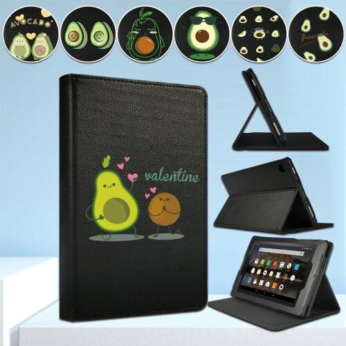 Tablet Case for Amazon Fire 7(5th/7th/9th) /HD 8 (6th/7th/8th) /HD10 (5/7/9th Gen) Front Bracket Protective Case Avocado Series