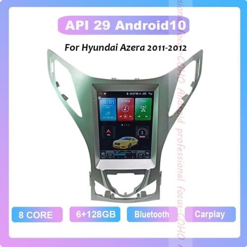 COHO For Hyundai Azera 2011-2012 Android 10.0 Octa Core 6+128G Car Multimedia Player Stereo Receiver Radio Cooling Fan