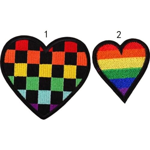 Colorful Love Patches for Kids Clothes DIY personality Iron-on Appliques love embroidery cloth stickers clothes decoration patch