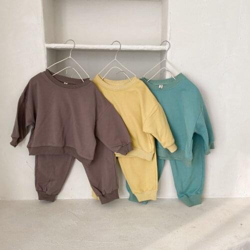 Baby Clothes for Boys Long Sleeve Sweatshirt Top Pants 2-Piece Set Autumn Sweater Suit Childrens Clothing Tracksuit Outfits