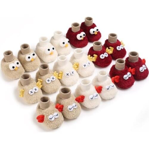 Baby Winter Warm First Walkers Cotton Baby Shoes Cute Cartoon Infant Baby Boys Girls Shoes Soft Sole Indoor Shoes For 0-18M