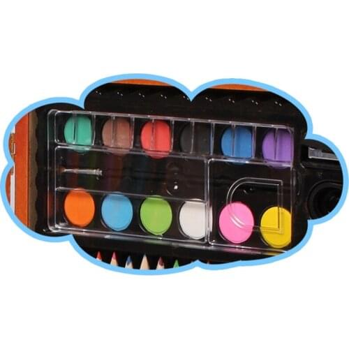 Childrens Brush Set Wooden Box Kindergarten Painting Tools Gift Art Supplies 1XCB