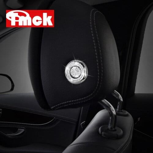 For Mercedes Benz C Class W205 E Class W213 GLC Class X253 Car Headrest Lifting Button Adjusting Decorative Diamond Covers Trim