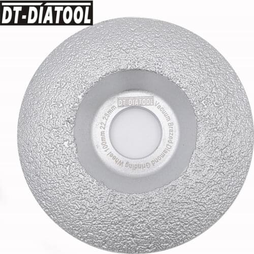 DT-DIATOOL Diamter 100mm/4" 115mm/4.5" 125mm/5" High Quality Vacuum Brazed Diamond Grinding Disc Convex Wheel