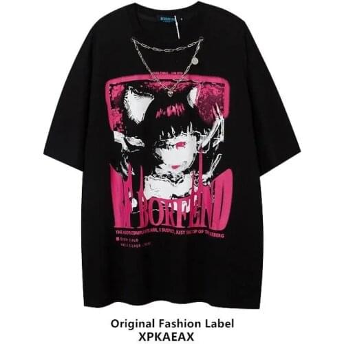 Women T-Shirt Harajuku Unisex Oversized shirt Punk Gothic Female T-shirts Short Sleeve Streetwear Tops Tee clothes punk album bf