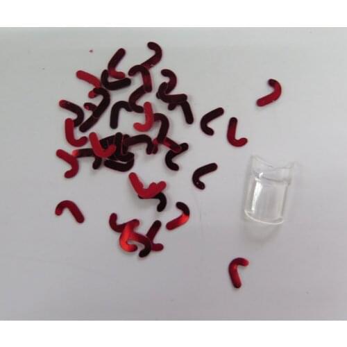 GD32-1 20g/bag Cute Red Christmas Stick Candy Nail Art Shinny Glitter Cute Decoration Nail Art Decoration