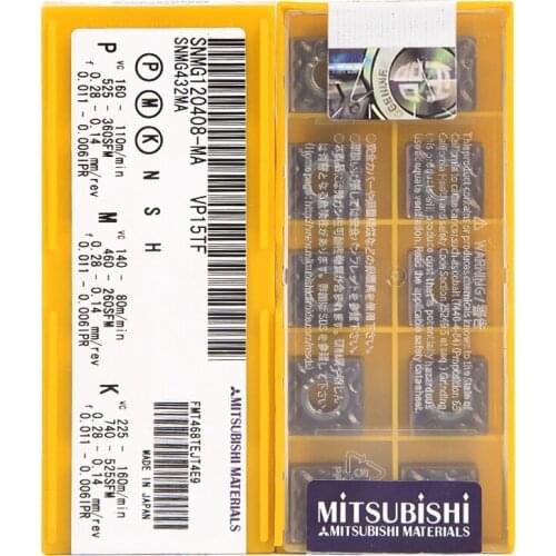 Japan SNMG120408-MA VP15TF/SNMG120404-MA VP15TF CNC Carbide insert