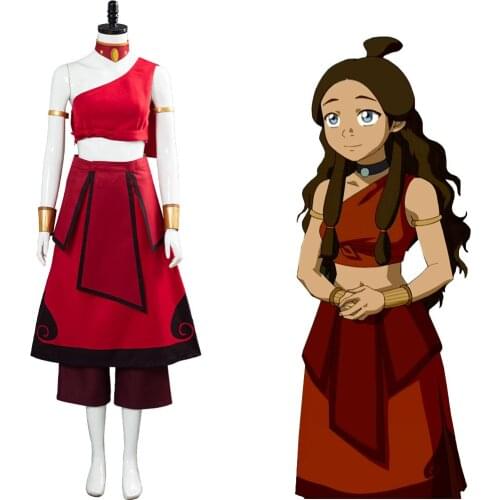 Avatar the last Airbender Katara Cosplay Costume Women Dress Outfits Halloween Carnival Costumes Custom Made