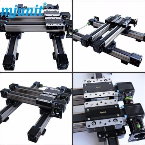Mjunit MJ60 X Y Linear Actuator High Moving Speed Belt Driven Guile Rail CNC Linear Slide Rail
