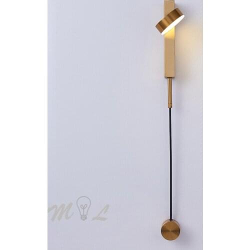 Nordic Metal Wall Lamp 9W Led Rotatable Sconces Wall Light Fixtures Bedroom Light Beside Lamp Rotary Switch Vanity Light Wall
