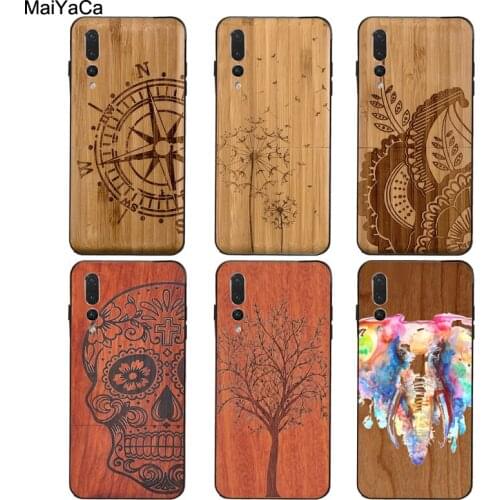 MaiYaCa Natural Bamboo Wood Animal Soft Case For Huawei P40 P30 Pro P20 P10 Lite Mate 20 10 30 Lite P Smart 2019 Z