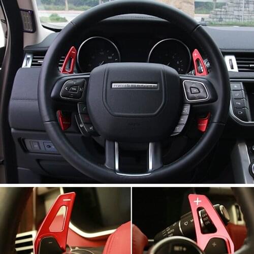 Aluminum alloy Steering Wheel Gear Shift Trim Sticker For Land Rover Discovery 4 Rnage Rover Sport Evoque Car Accessories