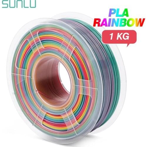 SUNLU Rainbow PLA Filament 1.75MM 1KG Colorful PLA Filament New Arrival SILK Rainbow 3D Printer Material