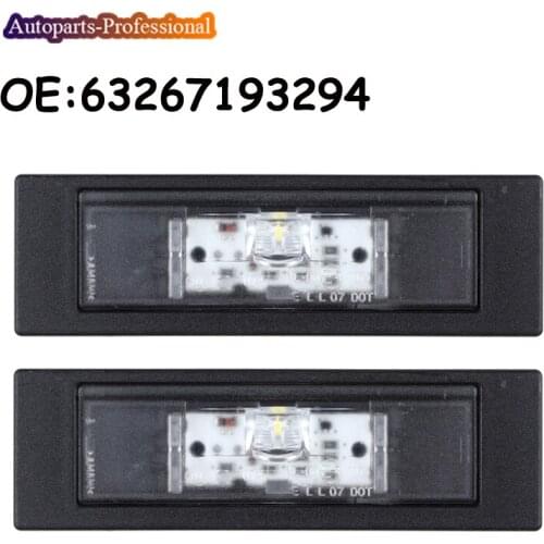2pcs New 63267193294 For BMW 1 6 Z Series E81 E87 E63 E64 Z4 Mini LED Lamp Licence Number Plate Light Car Accessories
