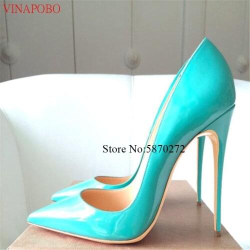 Vinapobo Sexy Woman High Heels Wedding Shoes Bridal Heel Shoes Womens Party Plus Size 43 Pointed Toe women Pumps Party Stiletto