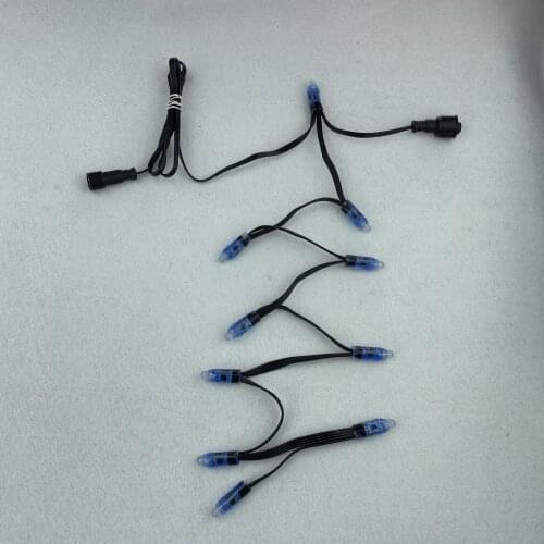 Peace Stake/10 pixels/set 12V WS2811 REGULATED pixels 18AWG BLACK wire,4’’(10cm) spacing,1-meter cable on XCONNECT pigtails