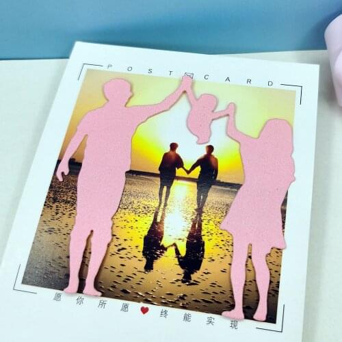 Parents and Children Metal Cuting Dies Scrapbooking Embossing Folders For Album Cardmaking Craft Stencil Greeting Photo Paper