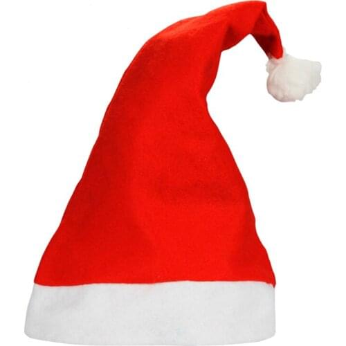 Christmas Chunky Christmas Plush Hat Santa Claus Warm Winter Gifts Increase Thicker Big Ball Cap Christmas Party Supplies