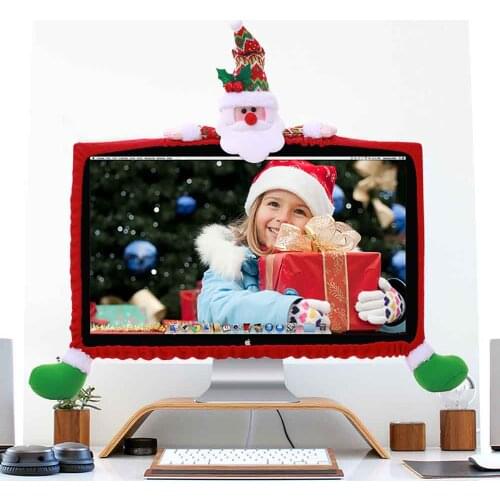 Christmas Computer Cover Dustproof Strechable Stanta Claus Elk Snowman Screen Case for Festival Gift Christmas Deocration 2021