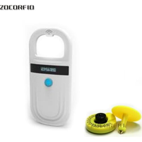 Low frequency cheap rfid handheld Animal chip tag reader 125 to 134.2khz Fdx-b pet microchip scanner for Injection Microchip