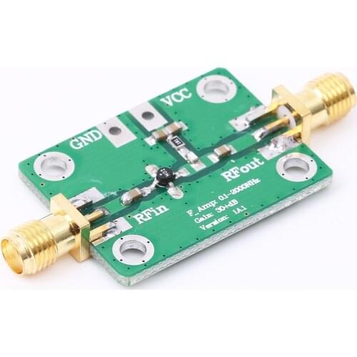 RF Wideband Amplifier 30dB low-noise LNA Broadband Module for Signal generator DC 6V-12V 0.1-2000MHz
