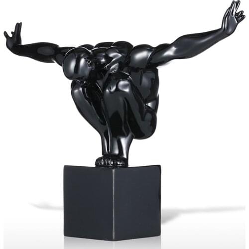 Diver Resin Figurine David Diving Statue Athletic Human Body Art Sculpture Resin Art&Craft Home Decoration 16 Inches