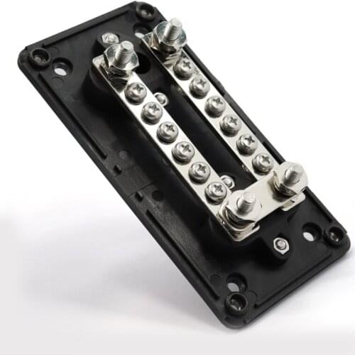 Universal 48VDC Car Bus Bar Power Negative Distribution Box Black Terminal Block