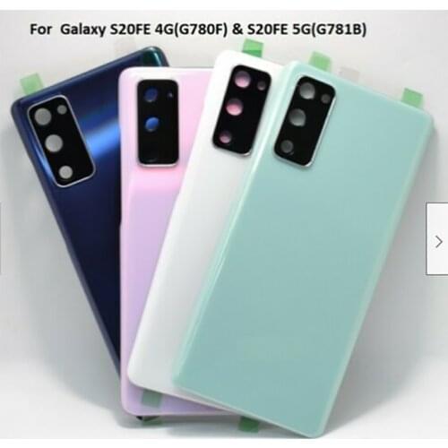 10Pcs Back Glass Replacement For Samsung Galaxy S20 FE lite S20FE 5G G7810 Battery Cover Rear Door Housing Case