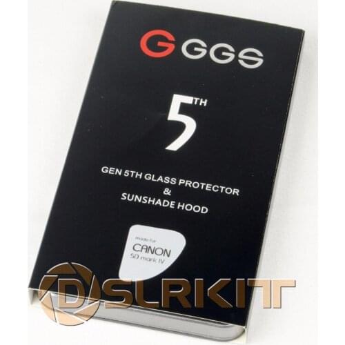 GGS 5th Glass LCD Screen Protector and Sunshade Hood for Canon 5D Mark IV