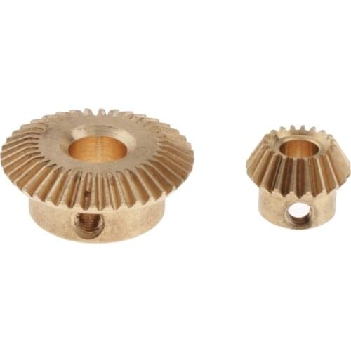1:2 0.5 Modulus 20/ 40T 4/ 6mm Inner Hole Brass Bevel Gear 90° Degree