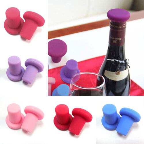 1PC Silicone wine bottle capsfresh Red Wine Champagne Wine Stopper Bar Accessories Home Bars capssealing wine bottle stoppers