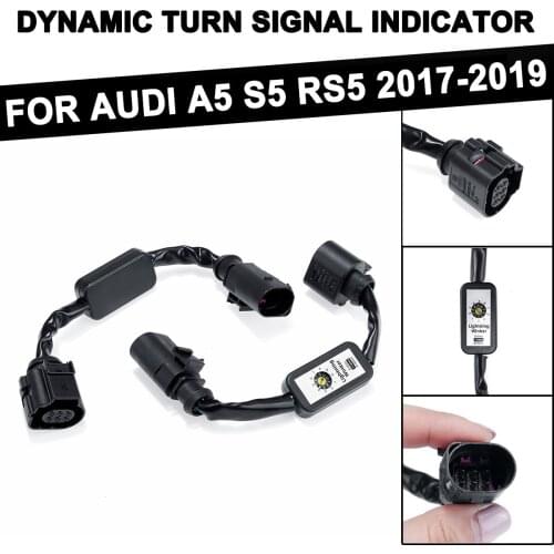2pcs Add-on Module Wire Harness Dynamic Turn Signal LED Taillight Indicator Left & Right Tail Light For Audi A5 S5 RS5 2017-2019