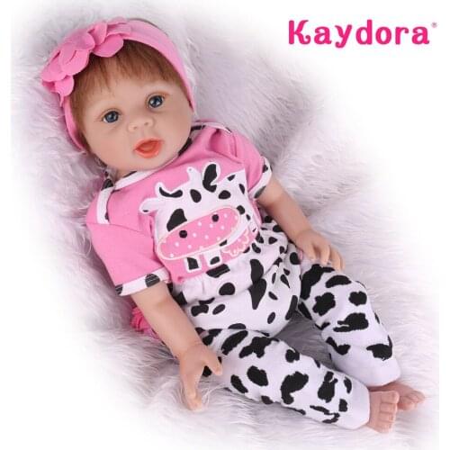 22 inch Silicone Reborn Baby Dolls 55cm Cute Kids Play Toys Bebe Boneca Menina Alive Girls Princess Toddler Child Birthday Gift