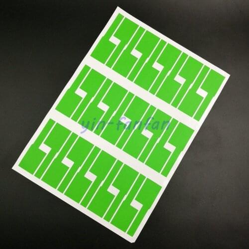 900pc Cable Labels Sticker Identification Tags A4 size waterproof, oilproof, tearproof Green Colour