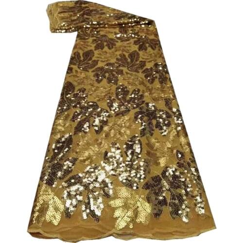 African Sequins Lace Fabric 2021 High Quality Embroidery French Tulle Lace Nigerian Wedding Party Dress Sewing qx20-80