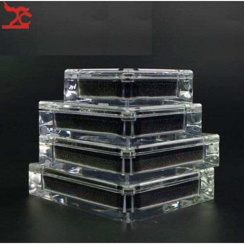 Acrylic Magnet Square Jewelry Diamond Pendant Display Storage Box Black White Double-sided Ring Jewelry Storage Gift Box