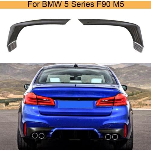 Car Rear Bumper Splitters for BMW 5 Series F90 M5 2018 - 2020 Rear Bumper Splitters Spoiler Cupwings Apron Carbon Fiber / FRP