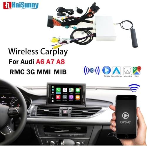 Wireless Navigation Carplay Support IOS Android Auto Mirror Link Reverse Air Car Play For Audi A6 C6 C7 RMC A7 A8 D3 D4 MMI 3G