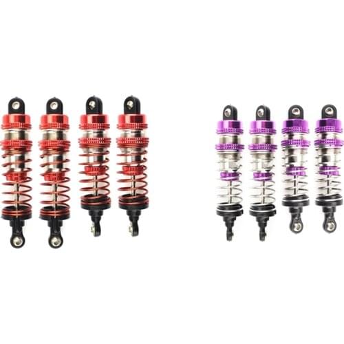 For Wltoys 124019 124018 1/12 RC Car Upgrade Parts Metal Front & Rear Shock Absorber Damper Spare Accessories